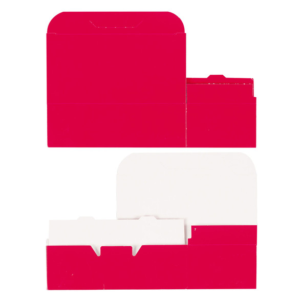 50 Boxes - 1/2 lb. Candy Boxes - Red 5-1/2" x 2-3/4" x 1-3/4"