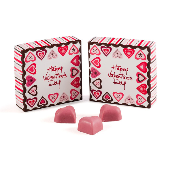 250 Covers - Hot-Stamped - 3 oz. Lovey Hearts - 3-11/16" x 3-11/16" x 1-1/8"