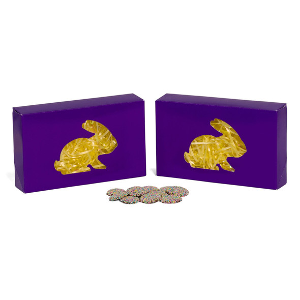 250 Boxes - Purple Small Grease Resistant Cookie Bakery Boxes