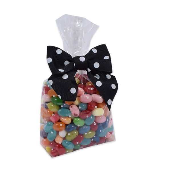 1 lb. Clear Candy Bags with White dots