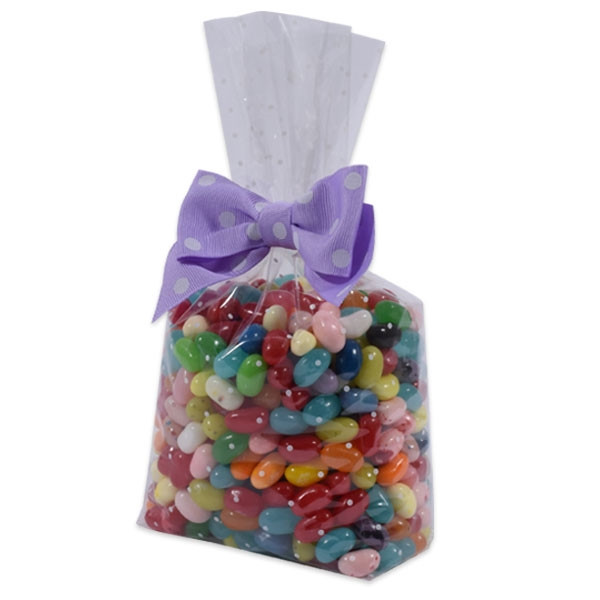 2 lb. Clear Candy Bags with White dots
