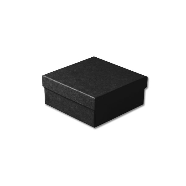 Black Kraft Jewellery Boxes - 3-1/2" x 3-1/2" x 1-1/2" 100 Boxes/Pack