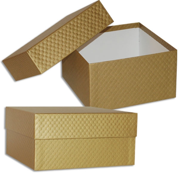 9" Gold Rigid Set Up Boxes