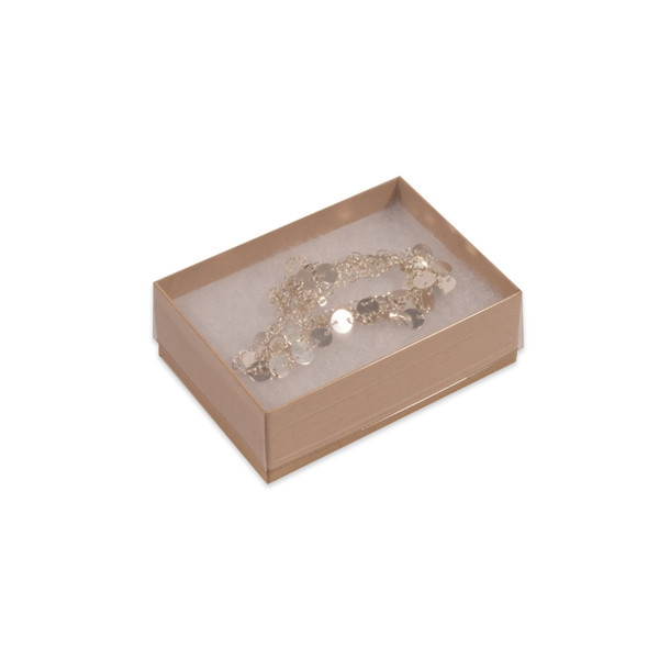 Clear Lid with Kraft Bases Jewellery Boxes 3" x 2-1/8" x 1"