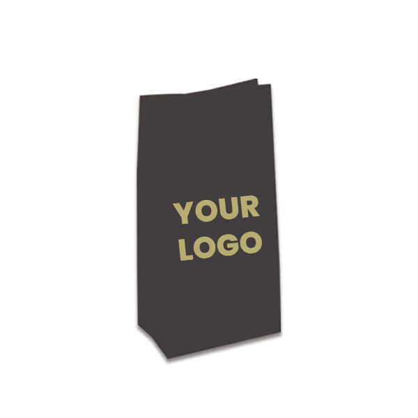Custom Branded 6 lb. SOS Paper Bags - Black - 1000 Bags Minimum