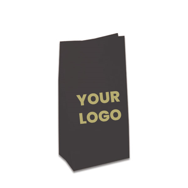 Custom Branded 8 lb. SOS Paper Bags - Black - 1000 Bags Minimum