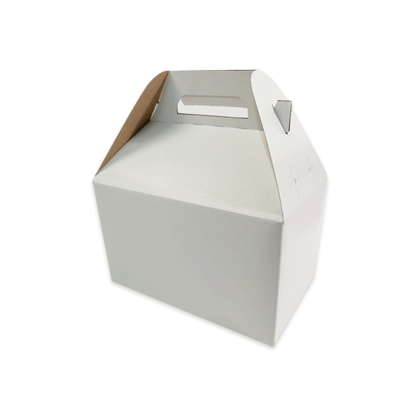 10 Boxes - 8" x 5.5" x 5" Barn Box White Bakery