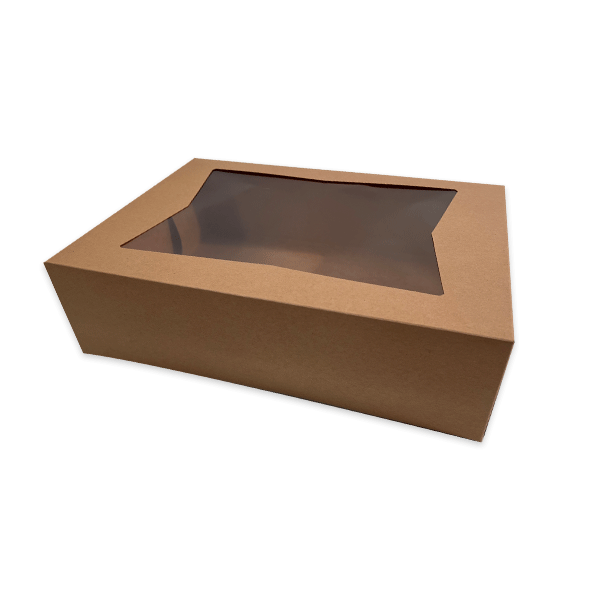 10 Boxes - 14" x 10" x 4" Premium Kraft Bakery Boxes with Windows