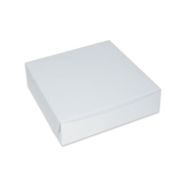 9" x 9" x 2.5" Pie Boxes in White