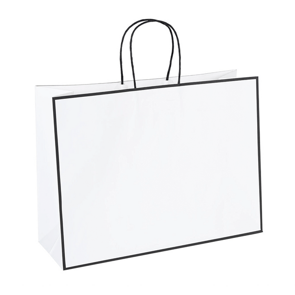 San Fran Paper Bags 16" x 12" x 6"-  White - 100 Bags