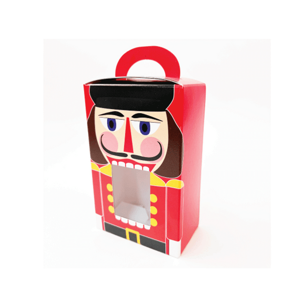 5 Boxes - 1/2 lb. Nutcracker Pattern Candy Box Totes with Window