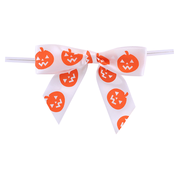 Halloween Pre-Tied Satin Twist Tie Bows - Satin - 100 Bows/Pack