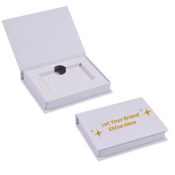 Branded Magnetic Gift Card Boxes - White - 100 / Pack