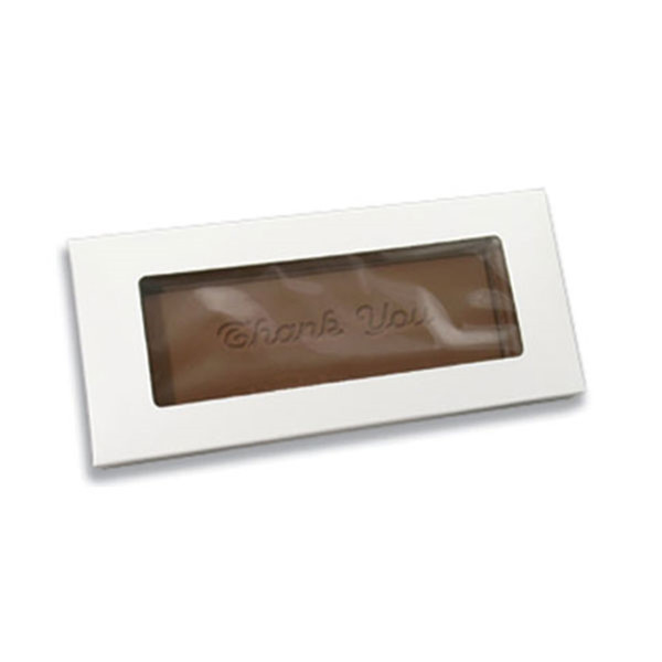 Large Chocolate Bar Box White with Window - 250 Boxes