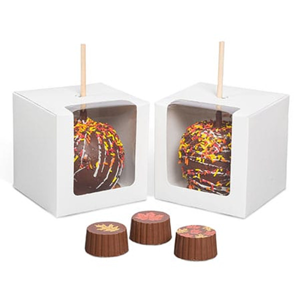 250 Boxes - Candy Apple Boxes - White