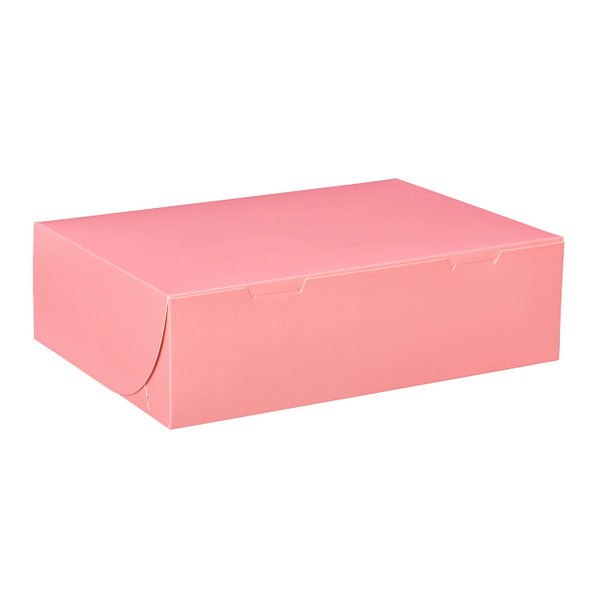 100 Boxes - 14" x 10" x 4" Pink 12 Cupcake / Bakery Boxes