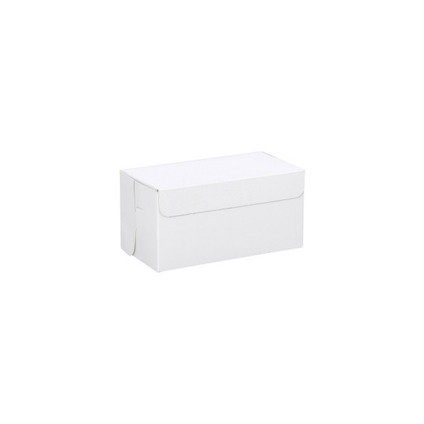 100 Boxes - 6" x 3-1/4" x 3" Bakery Box in White