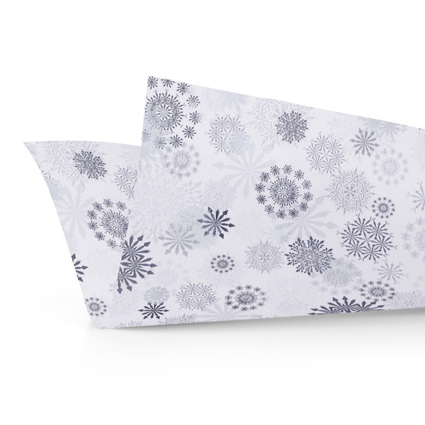 Crystal Snowflakes on White Tissue - 100 Sheets