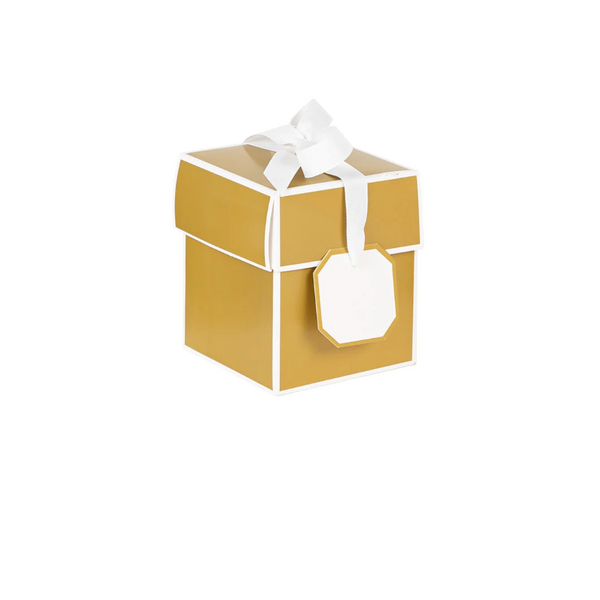 Flipalicious Gift Boxes - 4" x 4" x 4-3/4" Gold - 100 Boxes