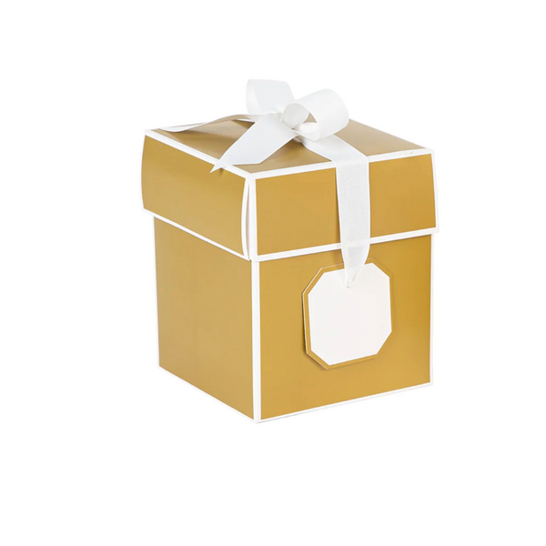 Flipalicious Gift Boxes - 5" x 5" x 6" Gold - 100 Boxes