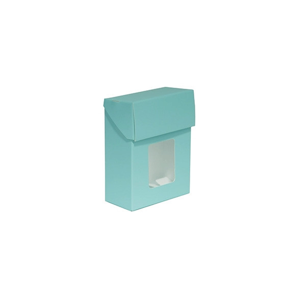 Foodie Flip Top Candy Boxes with Windows Blue