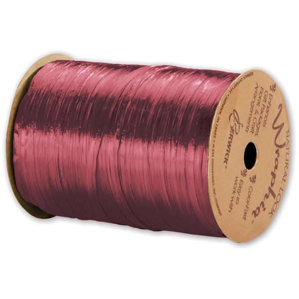 Wraphia Ribbon Pearlized Burgundy