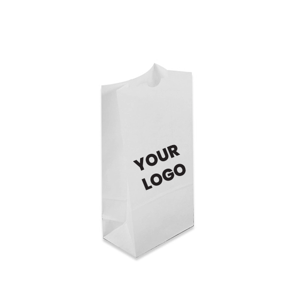 1 Color Printed - 10 lb. White Paper SOS Bags - 5000 Bag Minimum