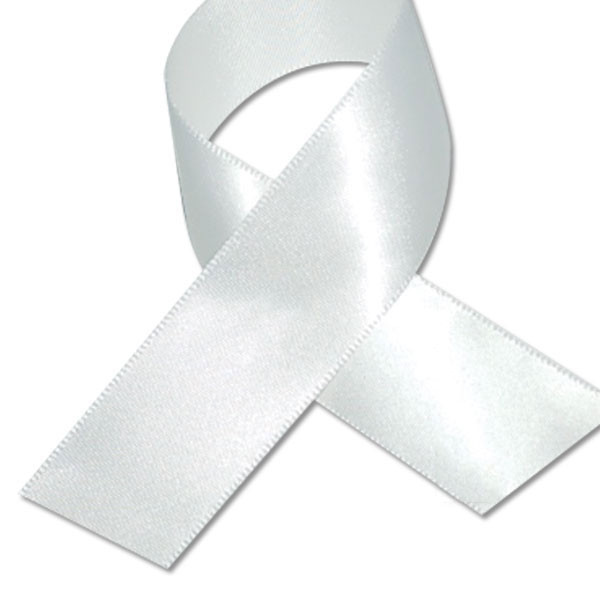 100 Yards White Double Face Satin Ribbon - 3 Widths