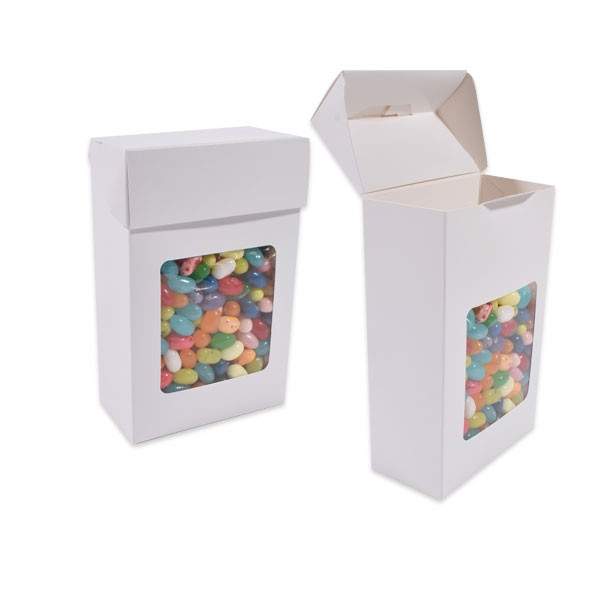 Foodie Flip Top Candy Boxes with Windows White