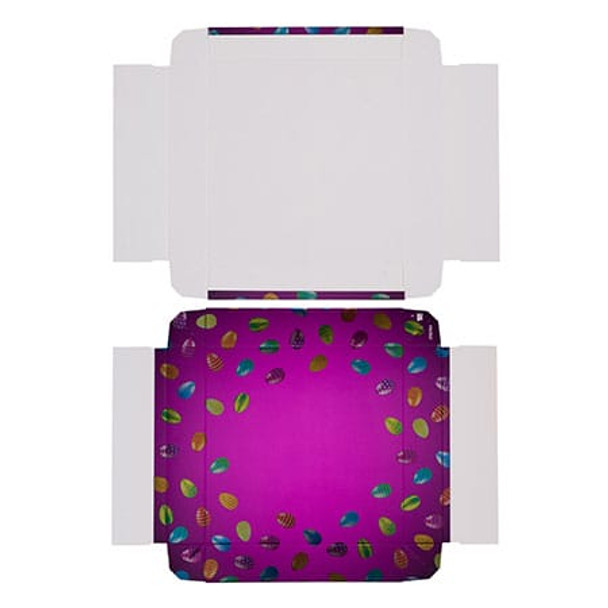 50 Candy Box Covers - 8 oz. - Shiny Eggs - 5-3/4" x 5-3/4" x 1-1/8"