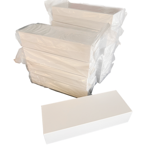 BLACK FRIDAY DEALS - 100 Boxes - Magnetic Jewel Box - White - 8" x 2-3/4" x 1-5/8"