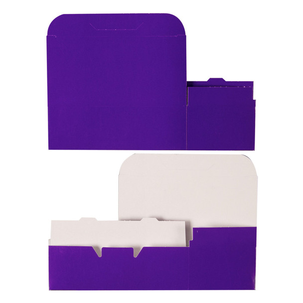50 Boxes - 1/2 lb. Candy Boxes - Purple 5-1/2" x 2-3/4" x 1-3/4"