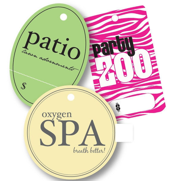 Custom Ink Printed Tags - Medium/Large Shapes