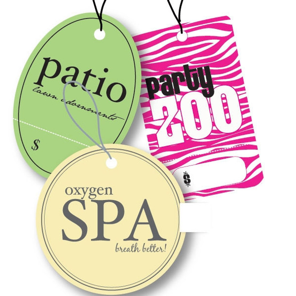 Custom Ink Printed Tags - Medium/Large Shapes