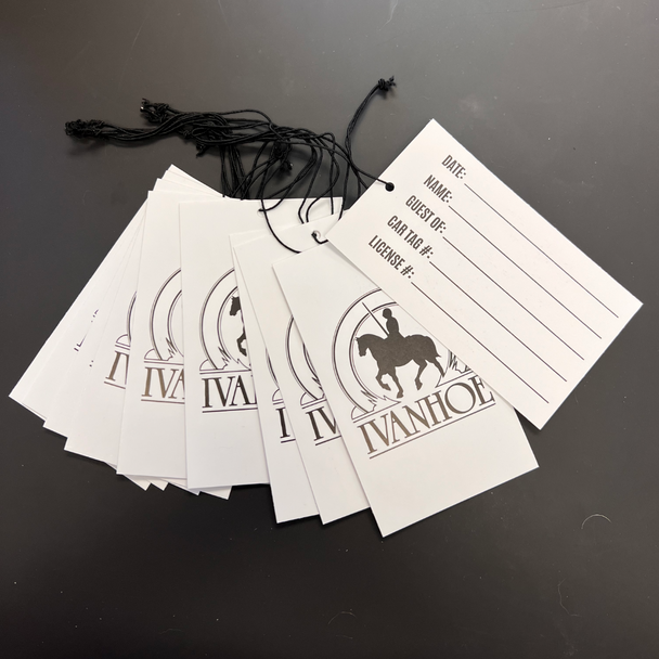 Medium & Large Tag Shapes with Strings - Custom Ink Printed Tags 1-2 Colors