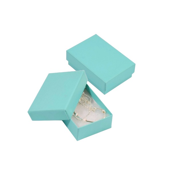 Aqua Jewellery Boxes - 2-7/16" x 1-5/8" x 13/16" 100 Boxes/Pack