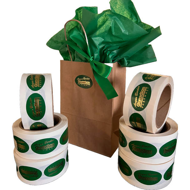 Canadian Custom Hot Stamped Labels-Small Shapes