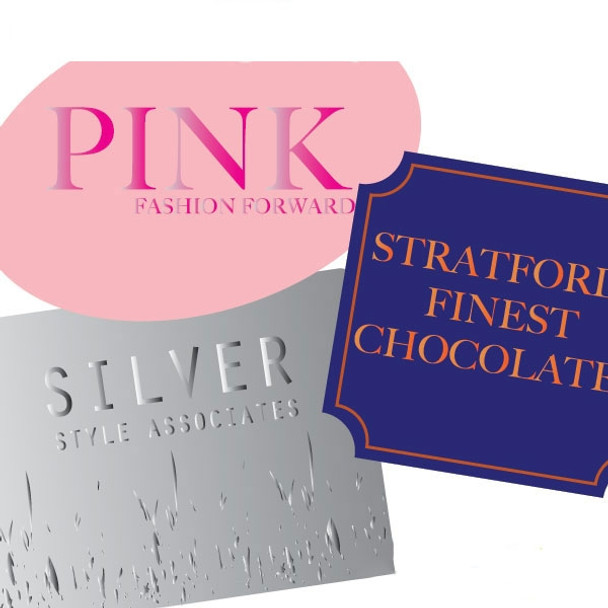 Canadian Custom Hot Stamped Labels-Large Shapes
