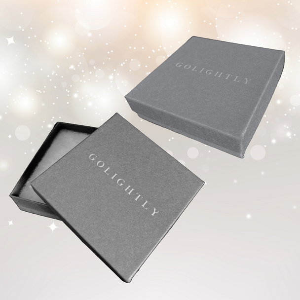 Branded Gray Kraft Jewellery Boxes - 3-1/2" x 3-1/2" x 7/8" 100 Boxes/Pack