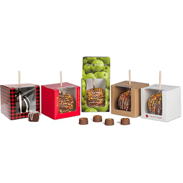 250 Boxes - Candy Apple Boxes - White