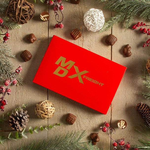 250 Covers - Hot-Stamped - 1 lb. Solid Red - 9-5/8" x 6-1/8" x 1-1/8"