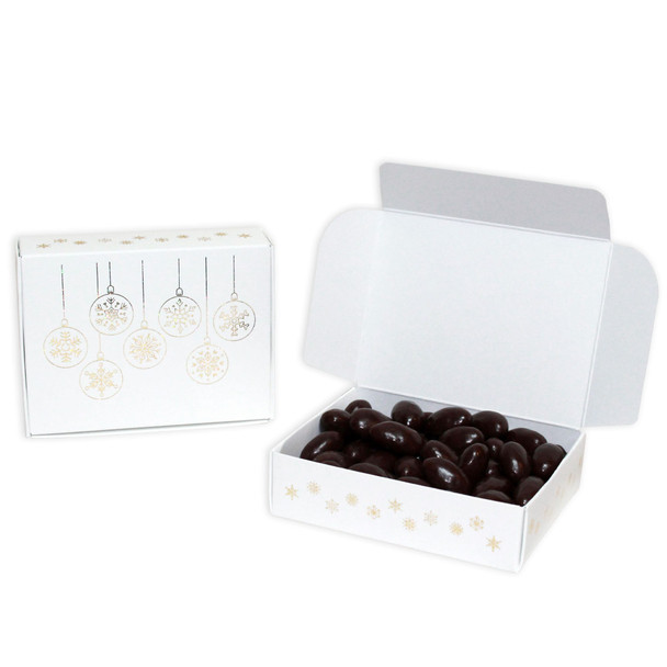 50 Boxes - 1/4 lb. Candy Boxes - Glitter Ornaments - 4-9/16" x 3-9/16" x 1-1/4"