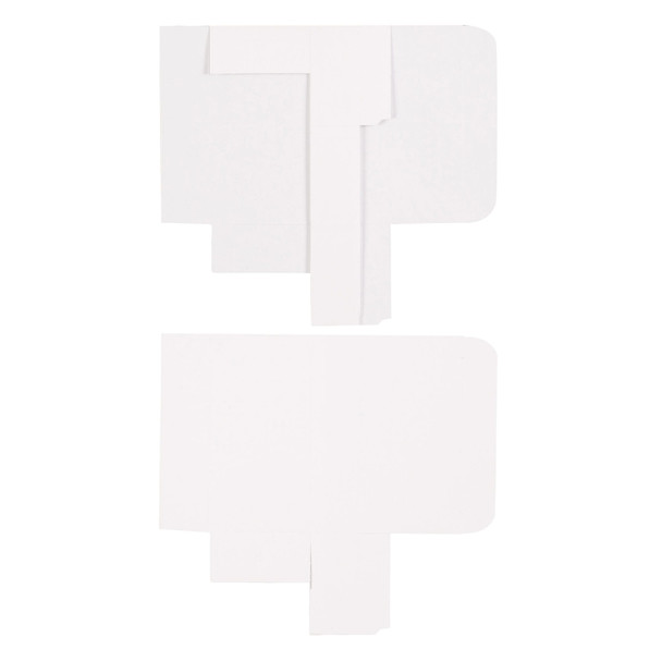 50 Boxes - 1/4 lb. Long Candy Boxes - White - 4-1/2" x 2-5/16" x 1-1/8"