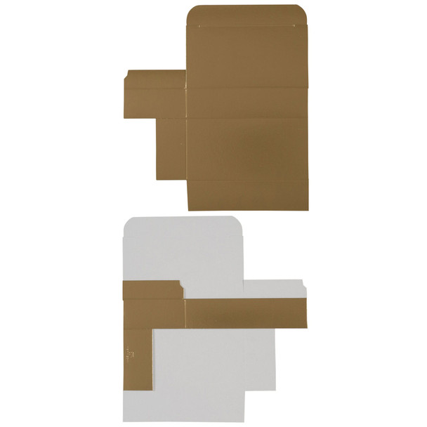 50 Boxes - 1/4 lb. Long Candy Boxes - Gold - 4-1/2" x 2-5/16" x 1-1/8"