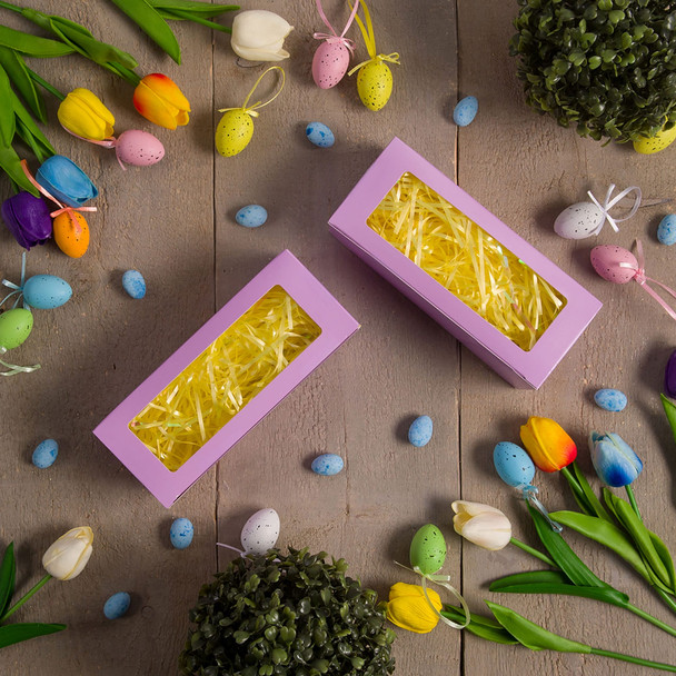 Lavender Easter Bunny Boxes with Window-8"  100 Boxes