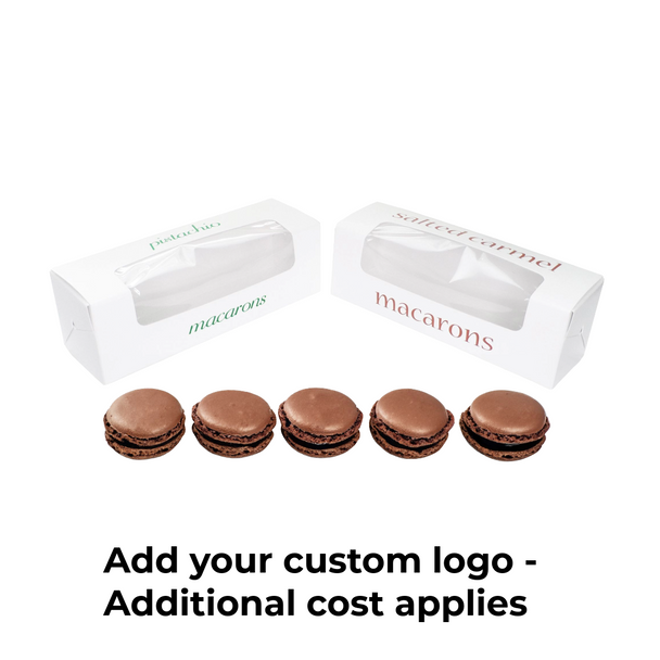 250 Boxes - 6 Macaron  - Small White with Window