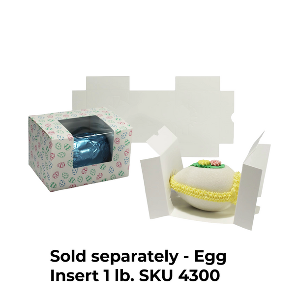 50 Boxes - 1 lb. Easter Garden (with Window) - Egg Boxes 5-1/2" x 4" x 3-1/2"