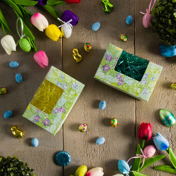 50 Boxes - 1 lb. Easter Garden (with Window) - Egg Boxes 5-1/2" x 4" x 3-1/2"