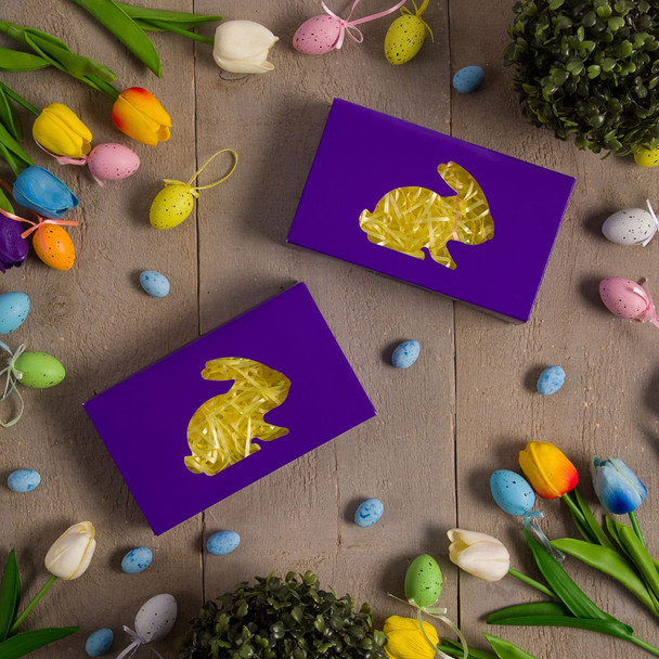 250 Boxes - Purple Small Grease Resistant Cookie Bakery Boxes