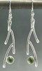  Alternating 3 Branch Earring with Peridot Stone in Sterling Silver